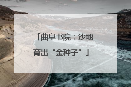 曲阜书院：沙地育出“金种子”