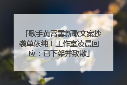 歌手黄霄雲新歌文案抄袭单依纯！工作室凌晨回应：已下架并致歉