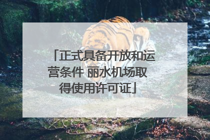 正式具备开放和运营条件 丽水机场取得使用许可证