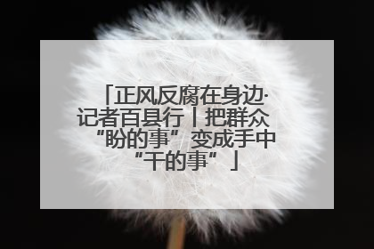 正风反腐在身边·记者百县行丨把群众“盼的事”变成手中“干的事”
