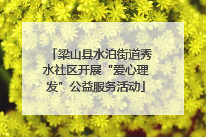 梁山县水泊街道秀水社区开展“爱心理发”公益服务活动