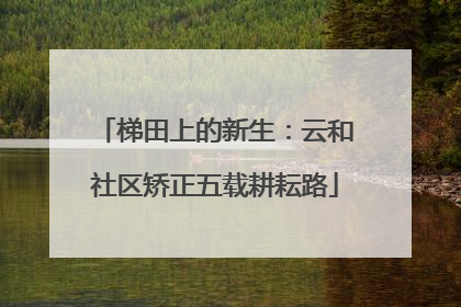 梯田上的新生：云和社区矫正五载耕耘路