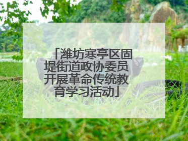 潍坊寒亭区固堤街道政协委员开展革命传统教育学习活动