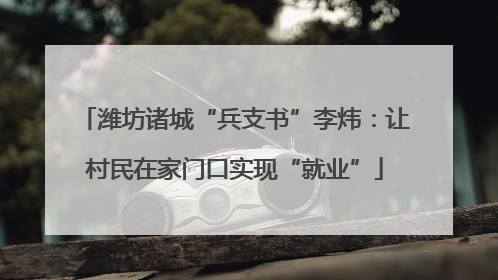 潍坊诸城“兵支书”李炜：让村民在家门口实现“就业”