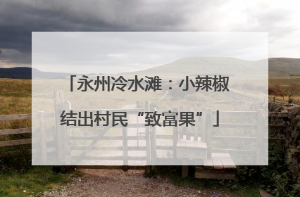 永州冷水滩：小辣椒结出村民“致富果”