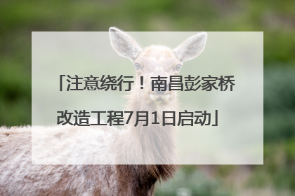 注意绕行！南昌彭家桥改造工程7月1日启动