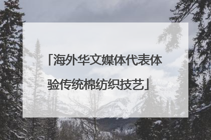 海外华文媒体代表体验传统棉纺织技艺