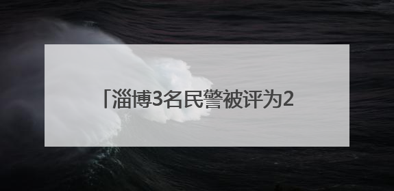 淄博3名民警被评为2025年度“改革创新当先锋” 市级榜样