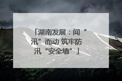 湖南发展：闻“汛”而动 筑牢防汛“安全墙”