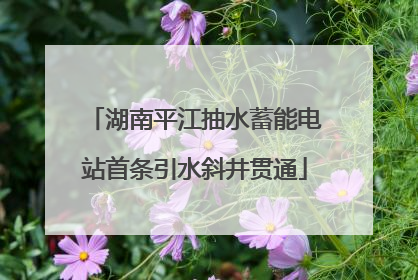 湖南平江抽水蓄能电站首条引水斜井贯通