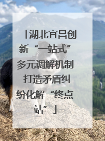 湖北宜昌创新“一站式”多元调解机制 打造矛盾纠纷化解“终点站”