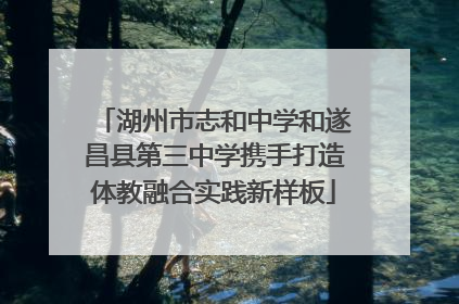 湖州市志和中学和遂昌县第三中学携手打造体教融合实践新样板