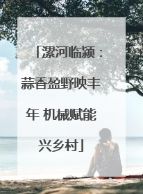 漯河临颍：蒜香盈野映丰年 机械赋能兴乡村