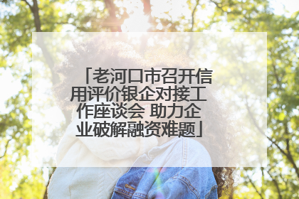 老河口市召开信用评价银企对接工作座谈会 助力企业破解融资难题