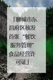 聊城市东昌府区核发首张“餐饮服务管理”食品经营许可证