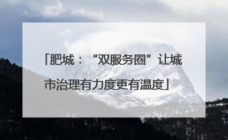 肥城：“双服务圈”让城市治理有力度更有温度