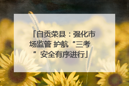 自贡荣县：强化市场监管 护航“三考”安全有序进行