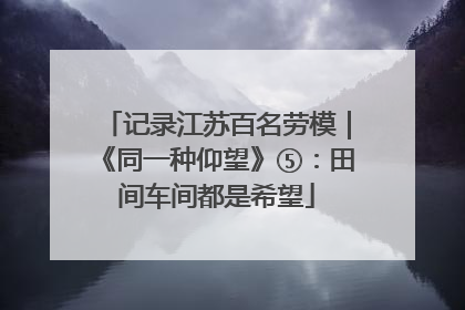 记录江苏百名劳模｜《同一种仰望》⑤：田间车间都是希望