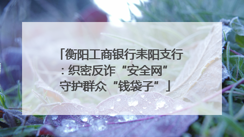 衡阳工商银行耒阳支行：织密反诈“安全网” 守护群众“钱袋子”