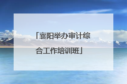 襄阳举办审计综合工作培训班