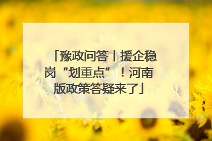 豫政问答丨援企稳岗“划重点”！河南版政策答疑来了