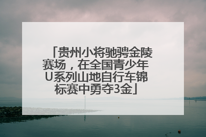 贵州小将驰骋金陵赛场，在全国青少年U系列山地自行车锦标赛中勇夺3金