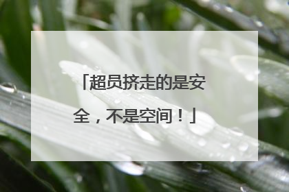 超员挤走的是安全，不是空间！