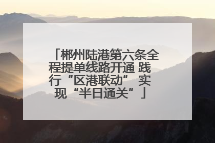 郴州陆港第六条全程提单线路开通 践行“区港联动” 实现“半日通关”