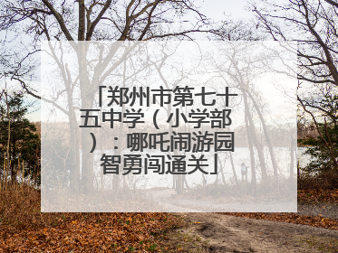 郑州市第七十五中学（小学部）：哪吒闹游园 智勇闯通关
