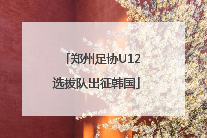 郑州足协U12选拔队出征韩国