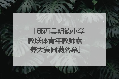 郧西县明德小学教联体青年教师素养大赛圆满落幕