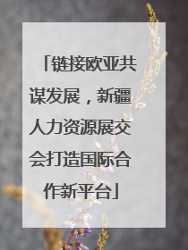 链接欧亚共谋发展，新疆人力资源展交会打造国际合作新平台