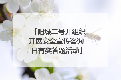 阳城二号井组织开展安全宣传咨询日有奖答题活动