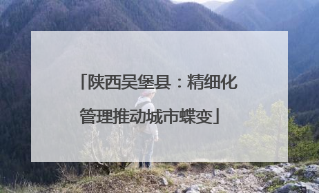 陕西吴堡县：精细化管理推动城市蝶变