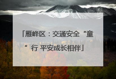 雁峰区：交通安全“童”行 平安成长相伴