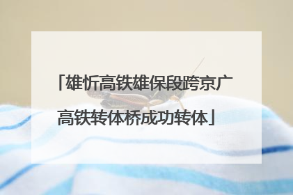 雄忻高铁雄保段跨京广高铁转体桥成功转体