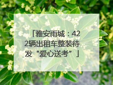 雅安雨城：422辆出租车整装待发“爱心送考”