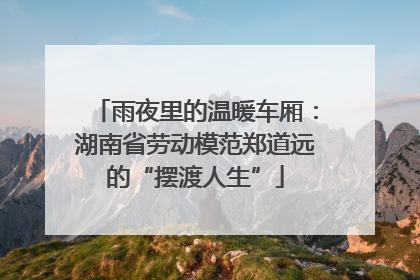 雨夜里的温暖车厢：湖南省劳动模范郑道远的“摆渡人生”