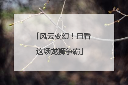 风云变幻！且看这场龙狮争霸