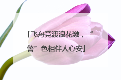 飞舟竞渡浪花激，“警”色相伴人心安