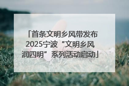 首条文明乡风带发布 2025宁波“文明乡风润四明”系列活动启动