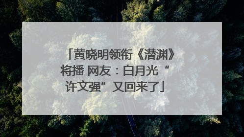 黄晓明领衔《潜渊》将播 网友：白月光“许文强”又回来了