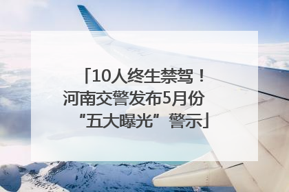 10人终生禁驾！河南交警发布5月份“五大曝光”警示
