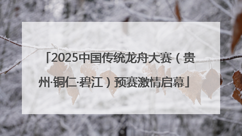 2025中国传统龙舟大赛（贵州·铜仁·碧江）预赛激情启幕