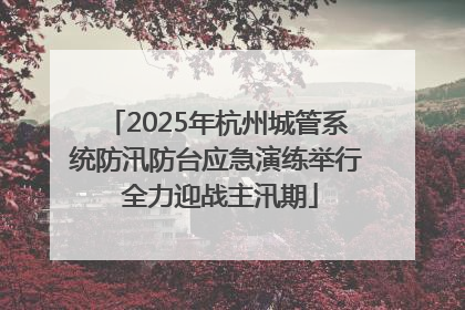 2025年杭州城管系统防汛防台应急演练举行 全力迎战主汛期