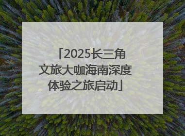 2025长三角文旅大咖海南深度体验之旅启动