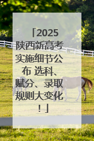 2025陕西新高考实施细节公布 选科、赋分、录取规则大变化！