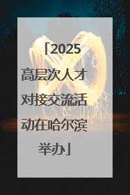 2025高层次人才对接交流活动在哈尔滨举办