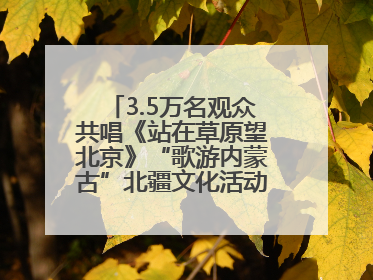 3.5万名观众共唱《站在草原望北京》“歌游内蒙古”北疆文化活动季启动