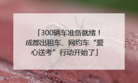 300辆车准备就绪！成都出租车、网约车“爱心送考”行动开始了